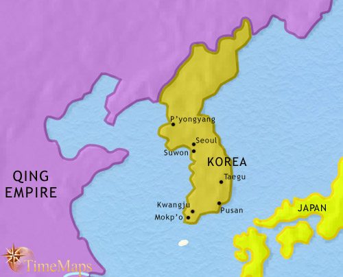Map of Korea at 1648CE