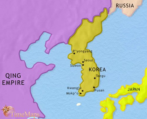 Map of Korea at 1871CE