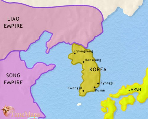 Map of Korea at 979CE