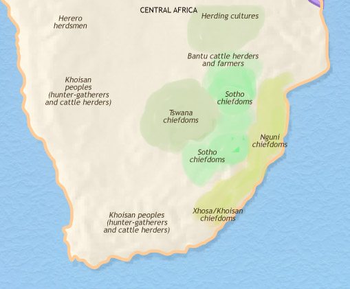 Map of Southern Africa at 1648CE