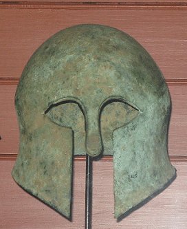 Etruscan helmet in the british museum