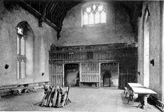 The great hall at Penshurst Place, Kent, built in the mid 14th century