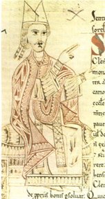 11th Century Manusscript depicting Pope Gregory VII