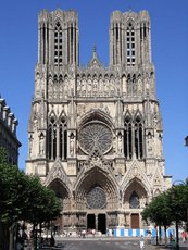 Facade of Reims Cathedral France