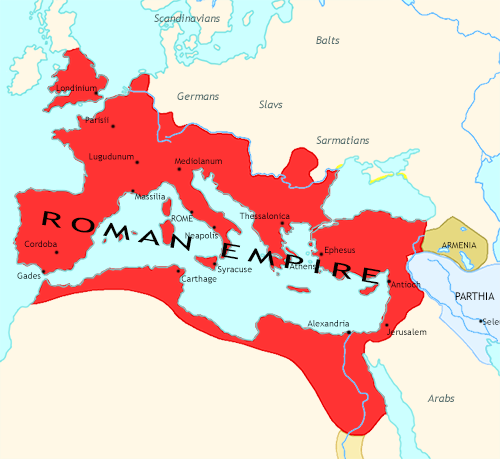 Map of Imperium: the Rise and Fall of an Empire at 180CE