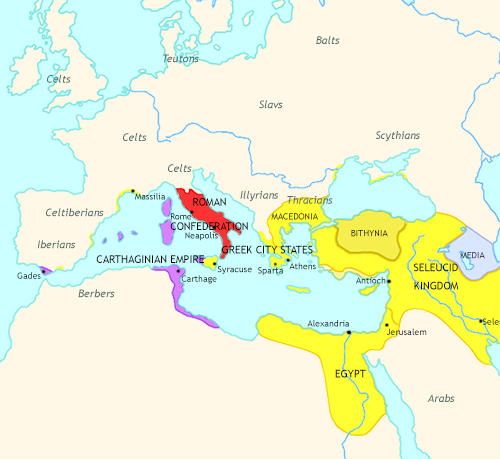 Map of Rise and Fall at 270BCE