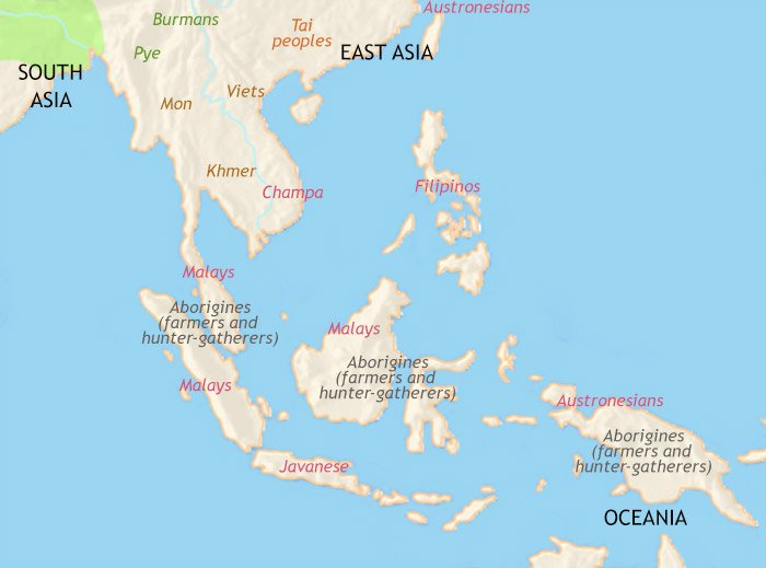 Map of South East Asia at 500BCE