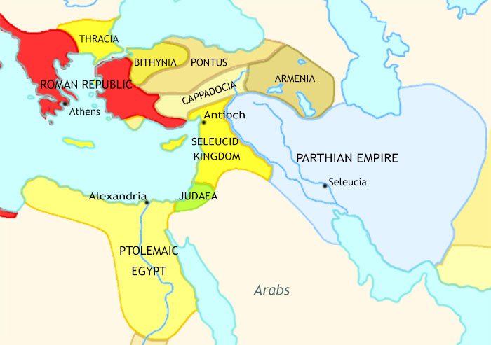 Map of The Greeks and the Persians at 30BCE