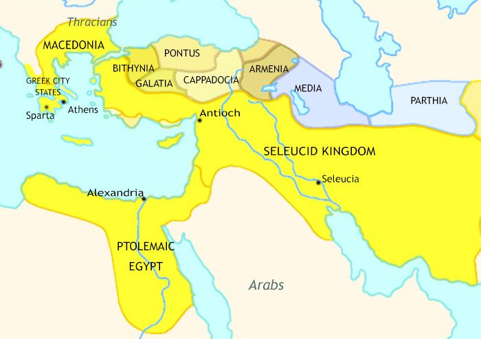 Map of The Greeks and the Persians at 240BCE