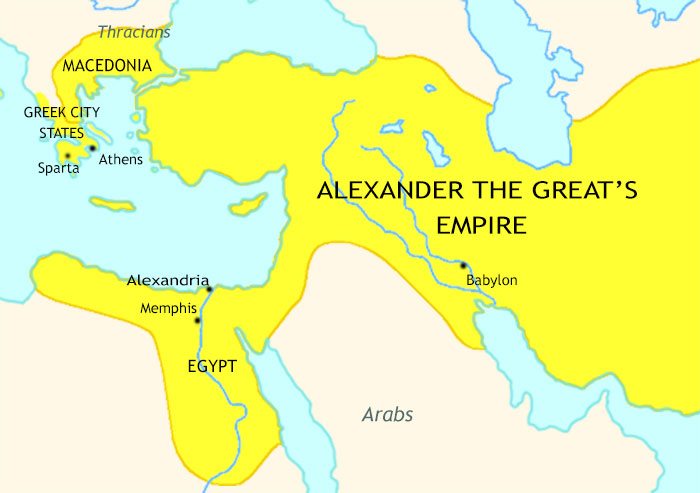 Map of The Greeks and the Persians at 321BCE