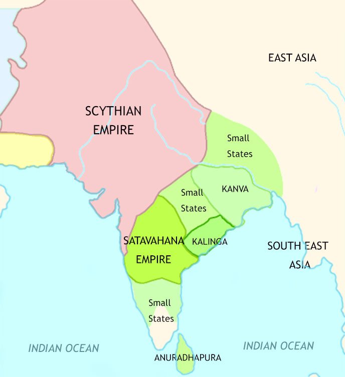 Map of The Classical Age of India at 30BCE