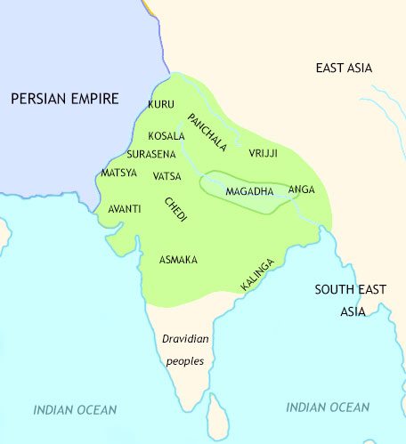 Map of The Classical Age of India at 400BCE