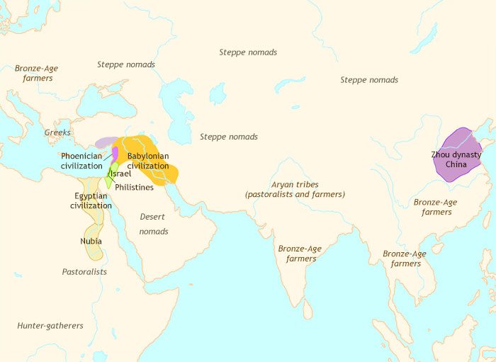 Map of Early Civilization at 1000BCE