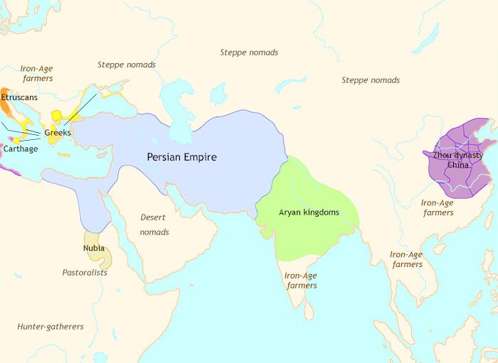 Map of Early Civilization at 500BCE
