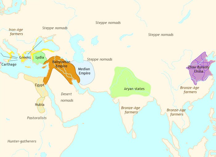 Map of Early Civilization at 600BCE