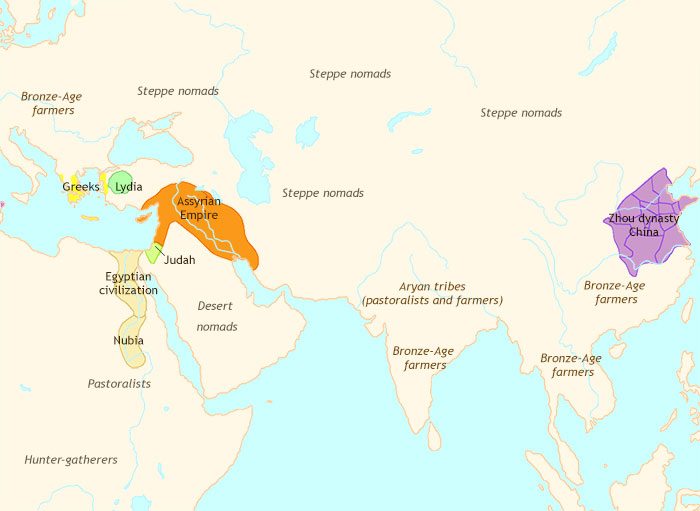 Map of Early Civilization at 700BCE