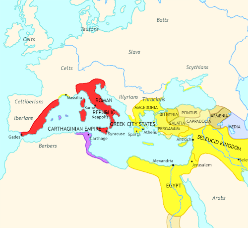 Map of Rise and Fall at 200BCE