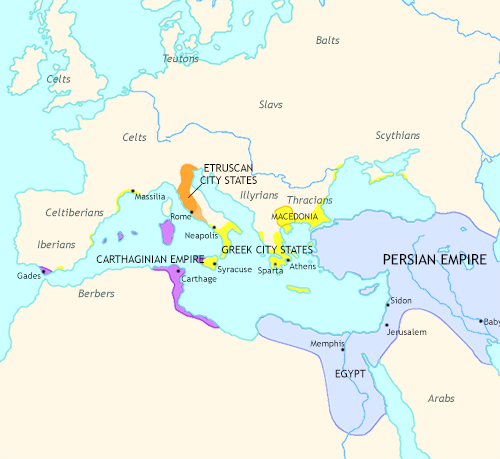 Map of Imperium: the Rise and Fall of an Empire at 500BCE