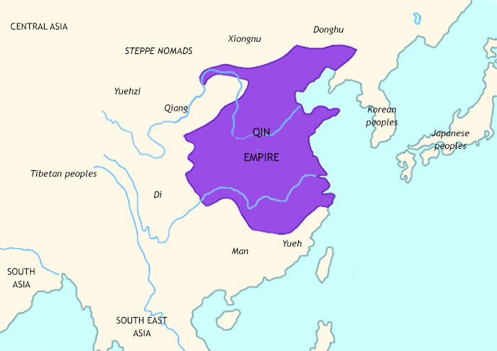 Map of The Classical Age of China at 220BCE