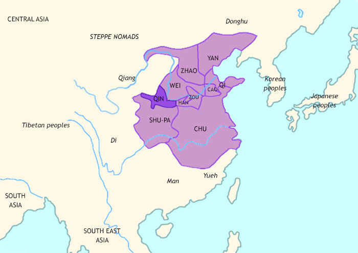 Map of Ancient China at 360BCE
